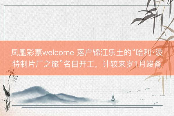 凤凰彩票welcome 落户锦江乐土的“哈利·波特制片厂之旅”名目开工,计较来岁1月竣备